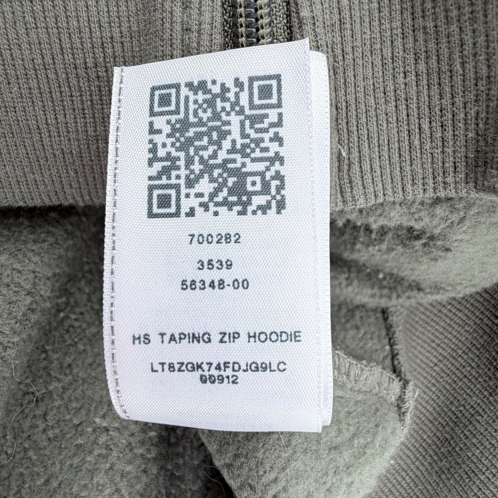 True Religion Zip Hoodie Womens Medium Olive Green HS Taping Logo Sweatshirt - Picture 6 of 10